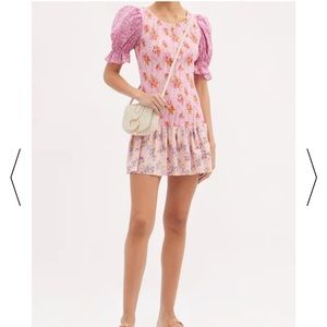 Loveshackfacy Luppa shirred floral dress